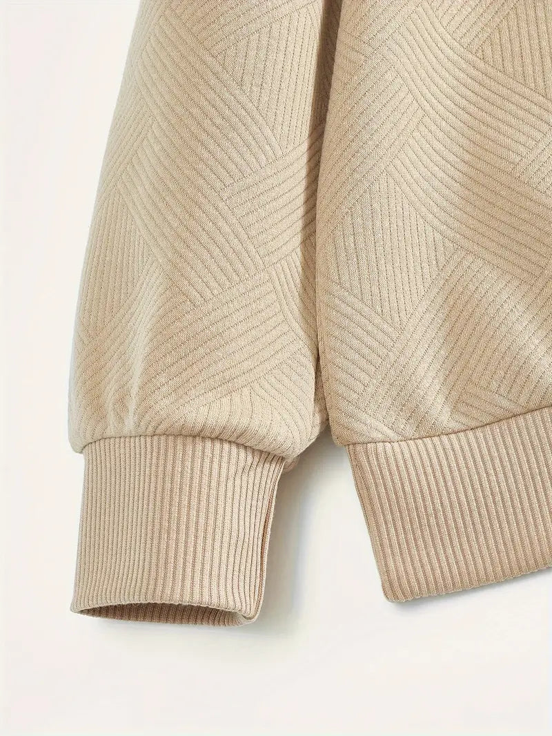 Oscar™ | Vintage Zip-Up Trui met Geometrisch Design