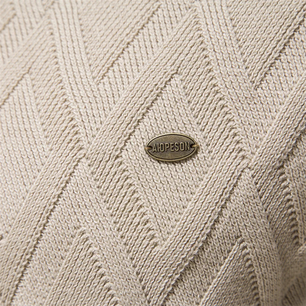 Heren Sweater Met Ruitdesign