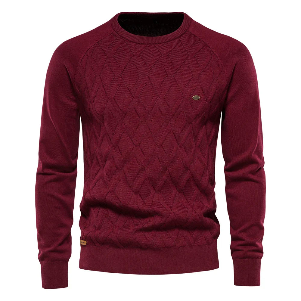Heren Sweater Met Ruitdesign