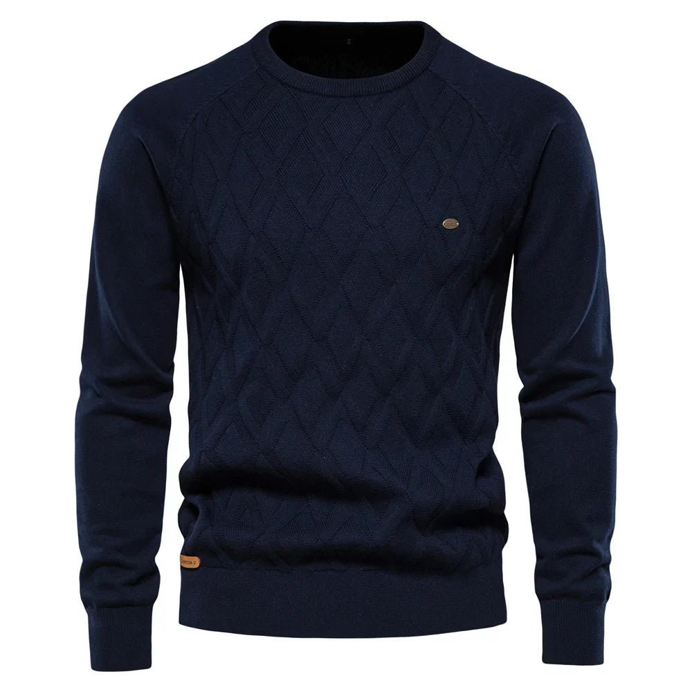 Heren Sweater Met Ruitdesign