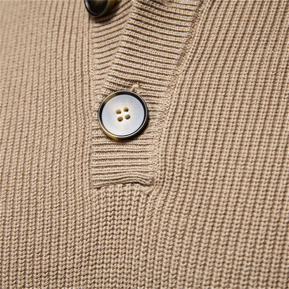 Leon™ | Heren Trui Met Knoopdesign