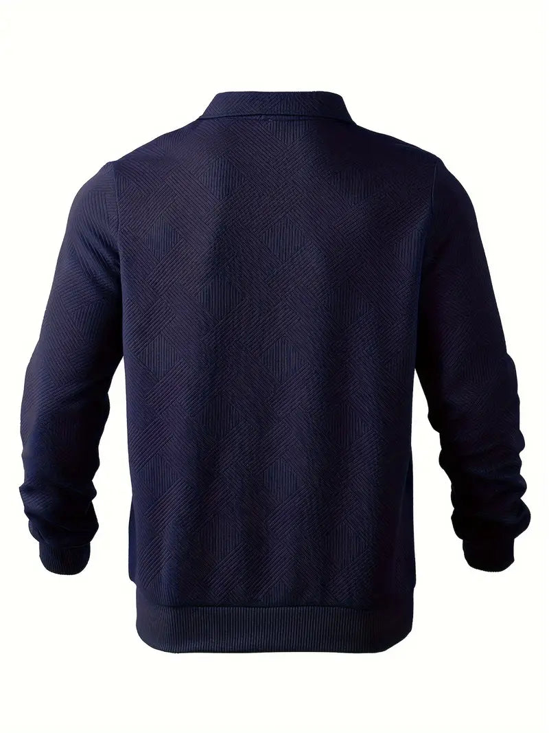 Oscar™ | Vintage Zip-Up Trui met Geometrisch Design