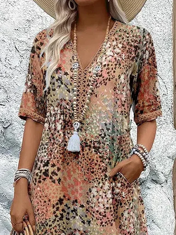 Chantal | Vibrant Midi Jurk