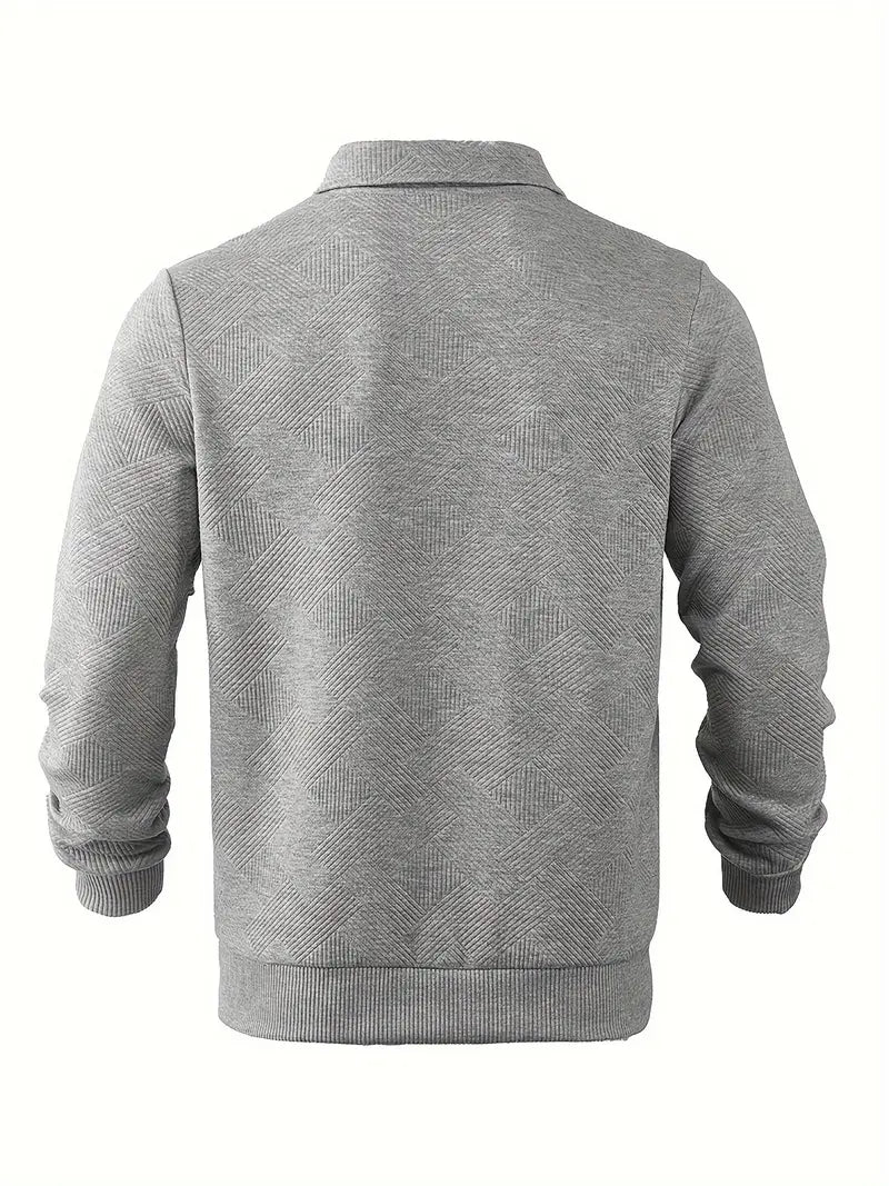 Oscar™ | Vintage Zip-Up Trui met Geometrisch Design