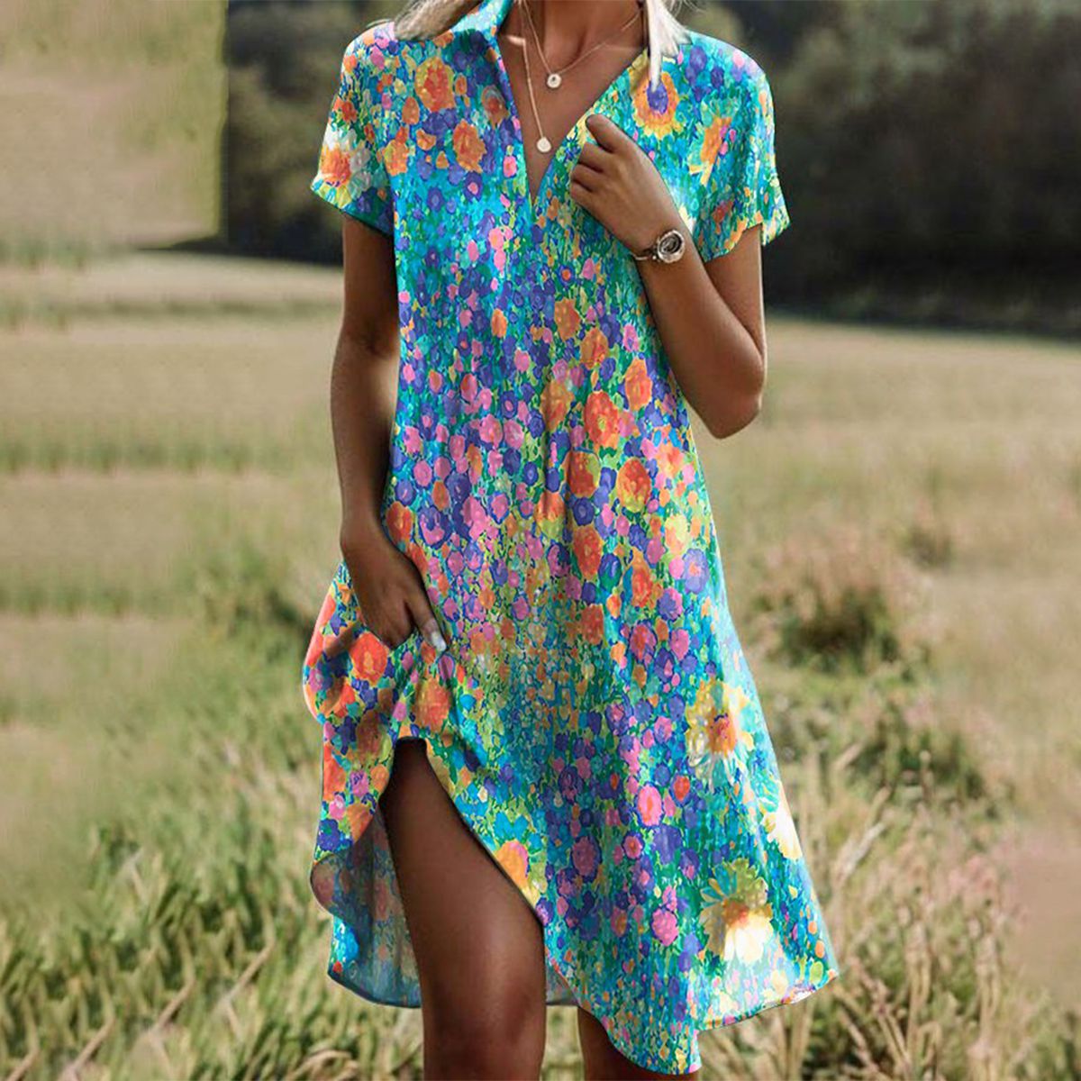 Els | Flowy Midi Jurk