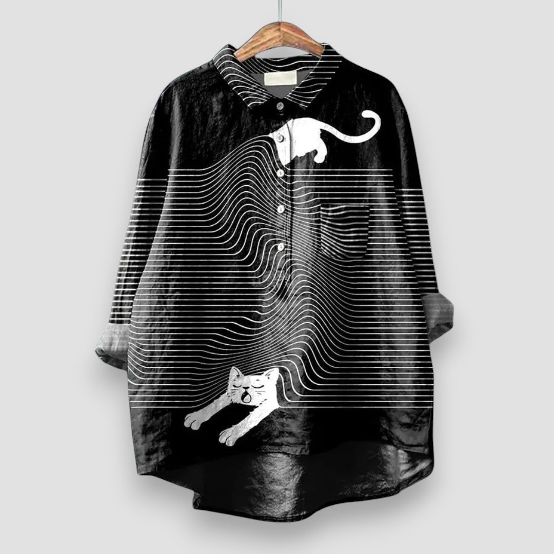 AMALIA | BLOUSE MET HONDENPRINT