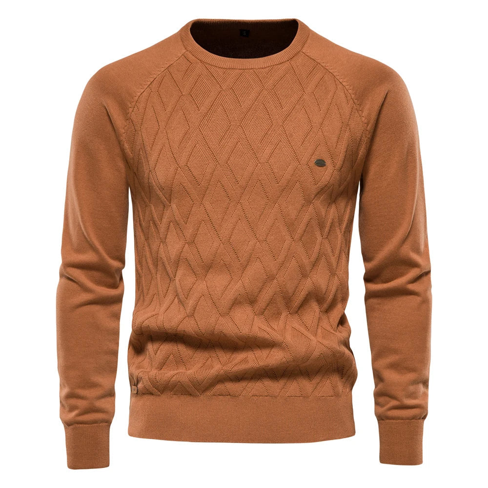Heren Sweater Met Ruitdesign