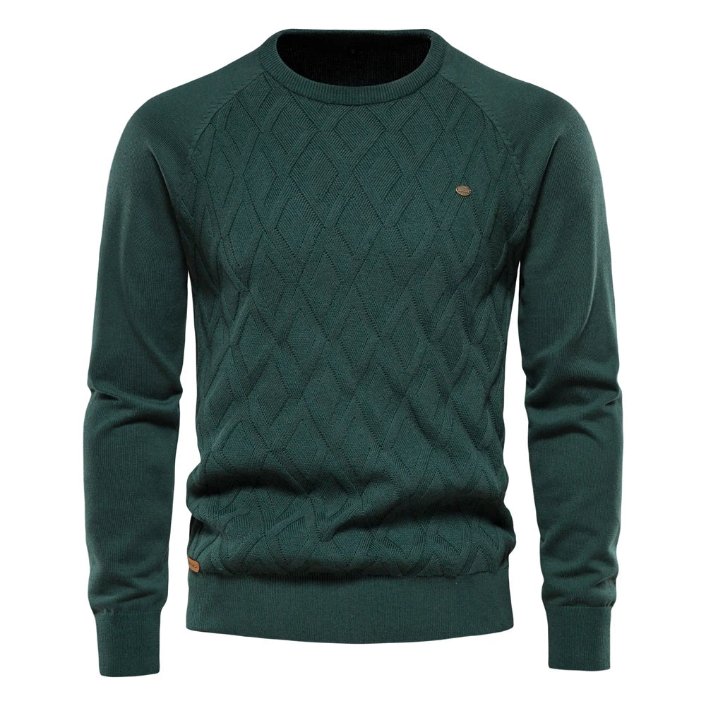 Heren Sweater Met Ruitdesign