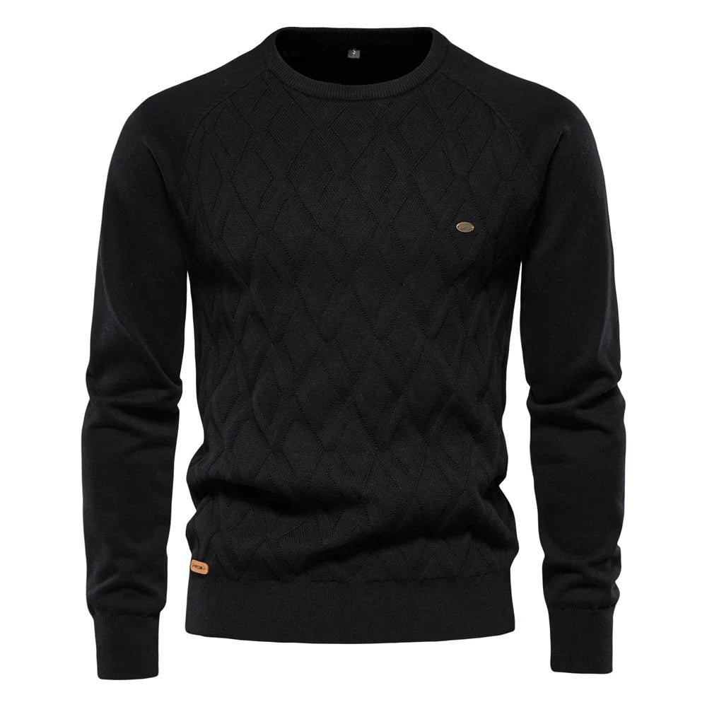 Heren Sweater Met Ruitdesign