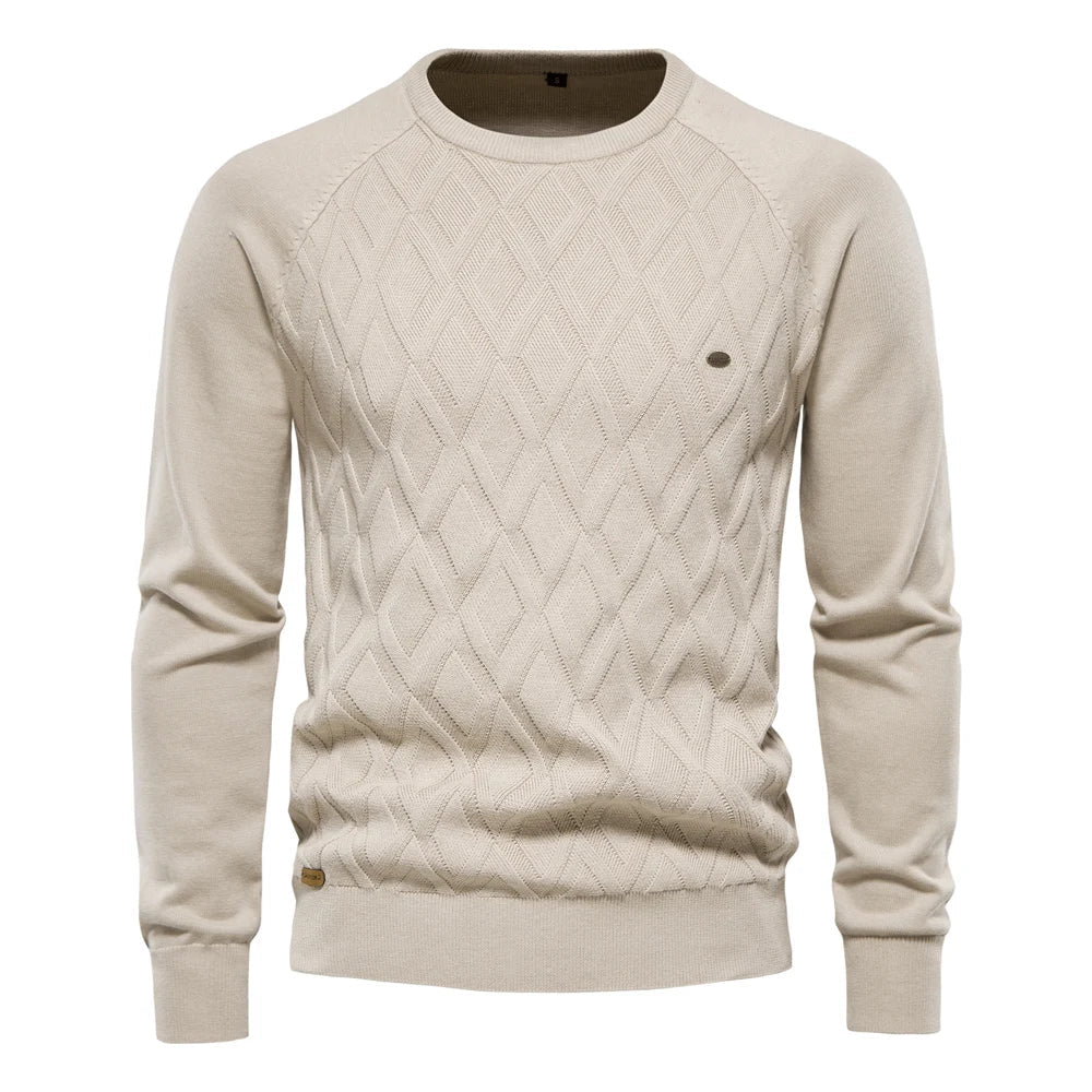 Heren Sweater Met Ruitdesign