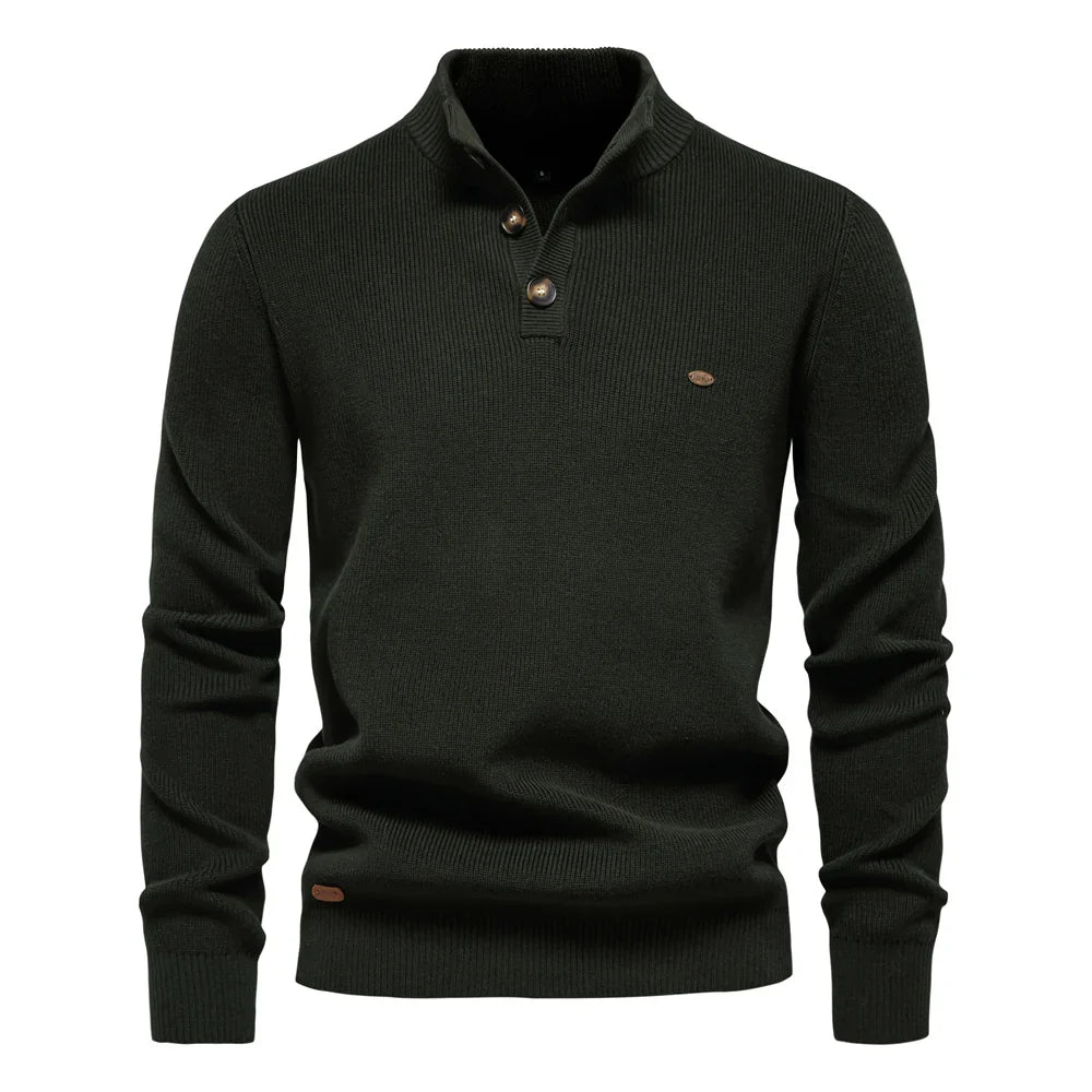 Leon™ | Heren Trui Met Knoopdesign