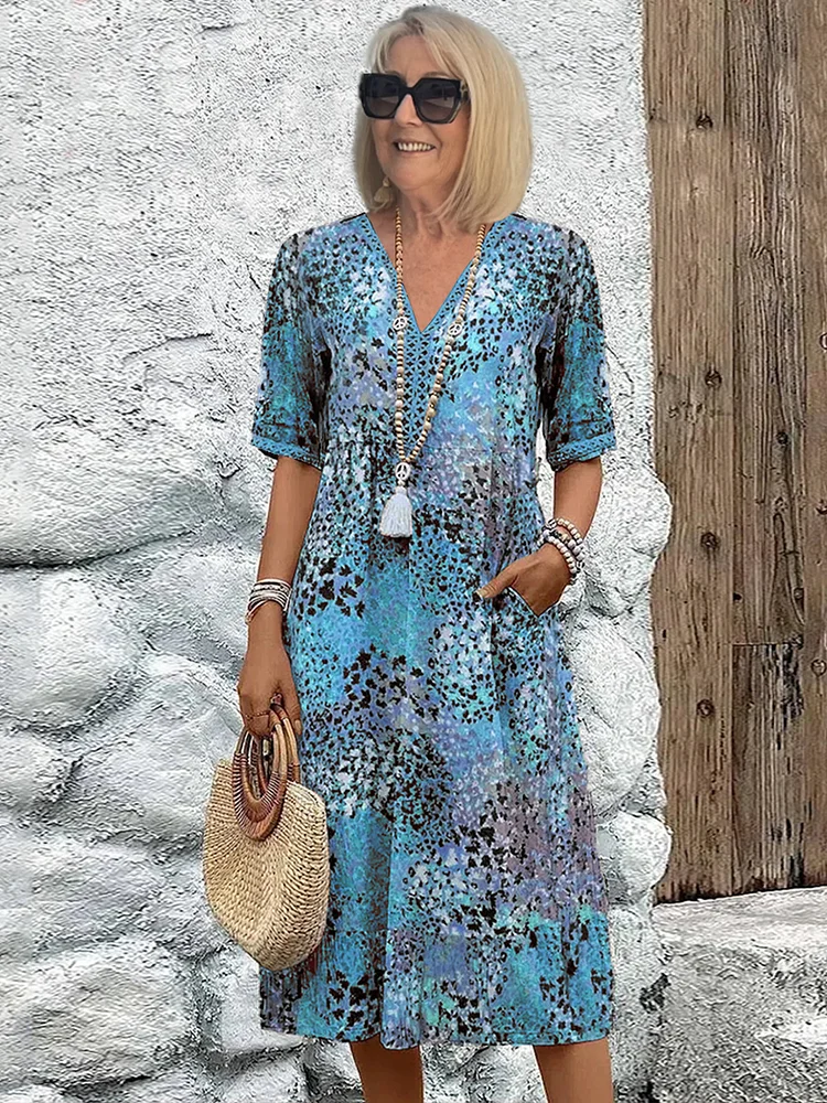 Chantal | Vibrant Midi Jurk