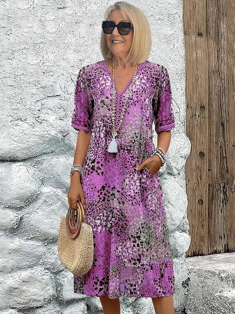 Chantal | Vibrant Midi Jurk